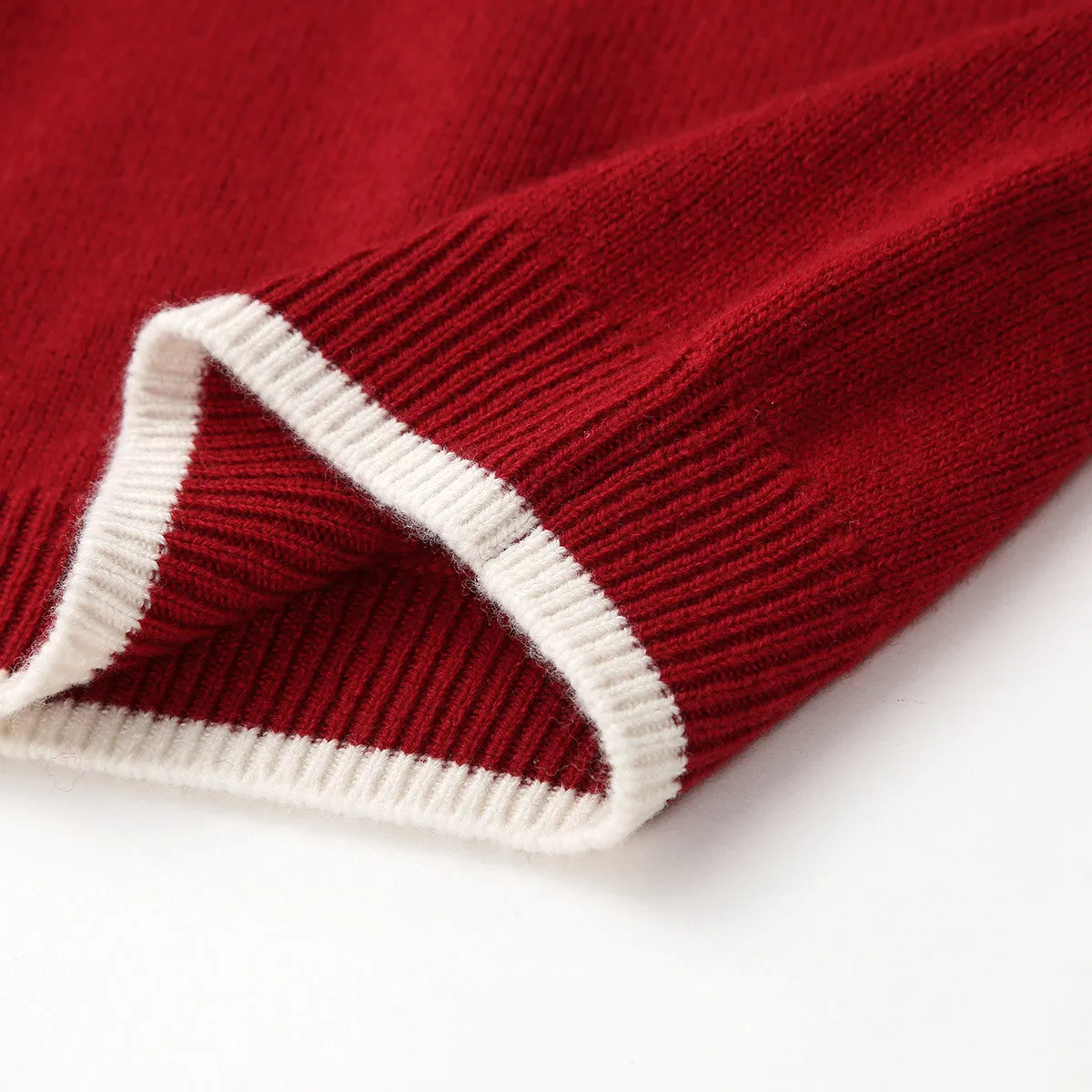 100% Wool Kid's Heart Patterned Knit Sweater sold by COMOBOCA product image thumbnail 5