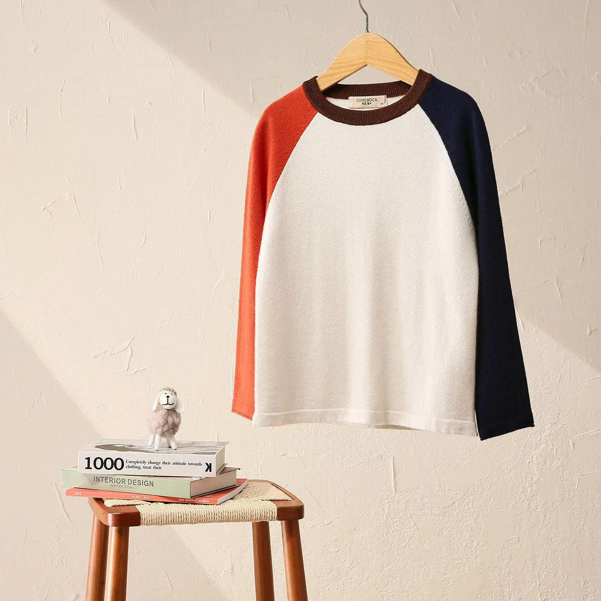 100% Wool Kid's Casual Colorblock Knit Sweater sold by COMOBOCA product image thumbnail 4