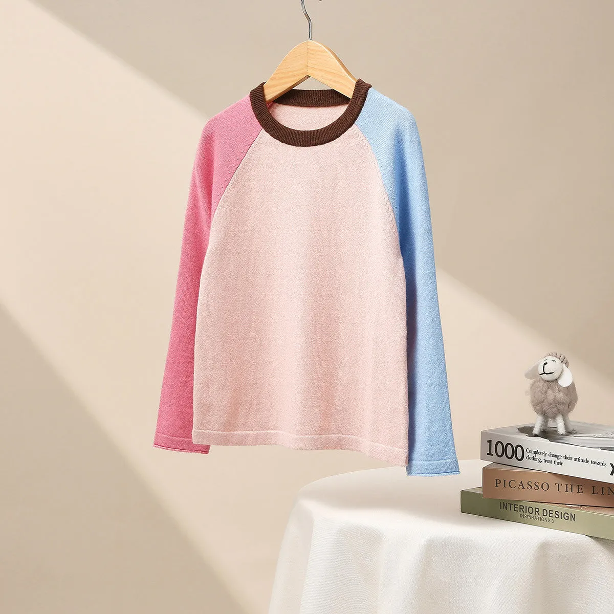 100% Wool Kid's Casual Colorblock Knit Sweater sold by COMOBOCA product image thumbnail 2