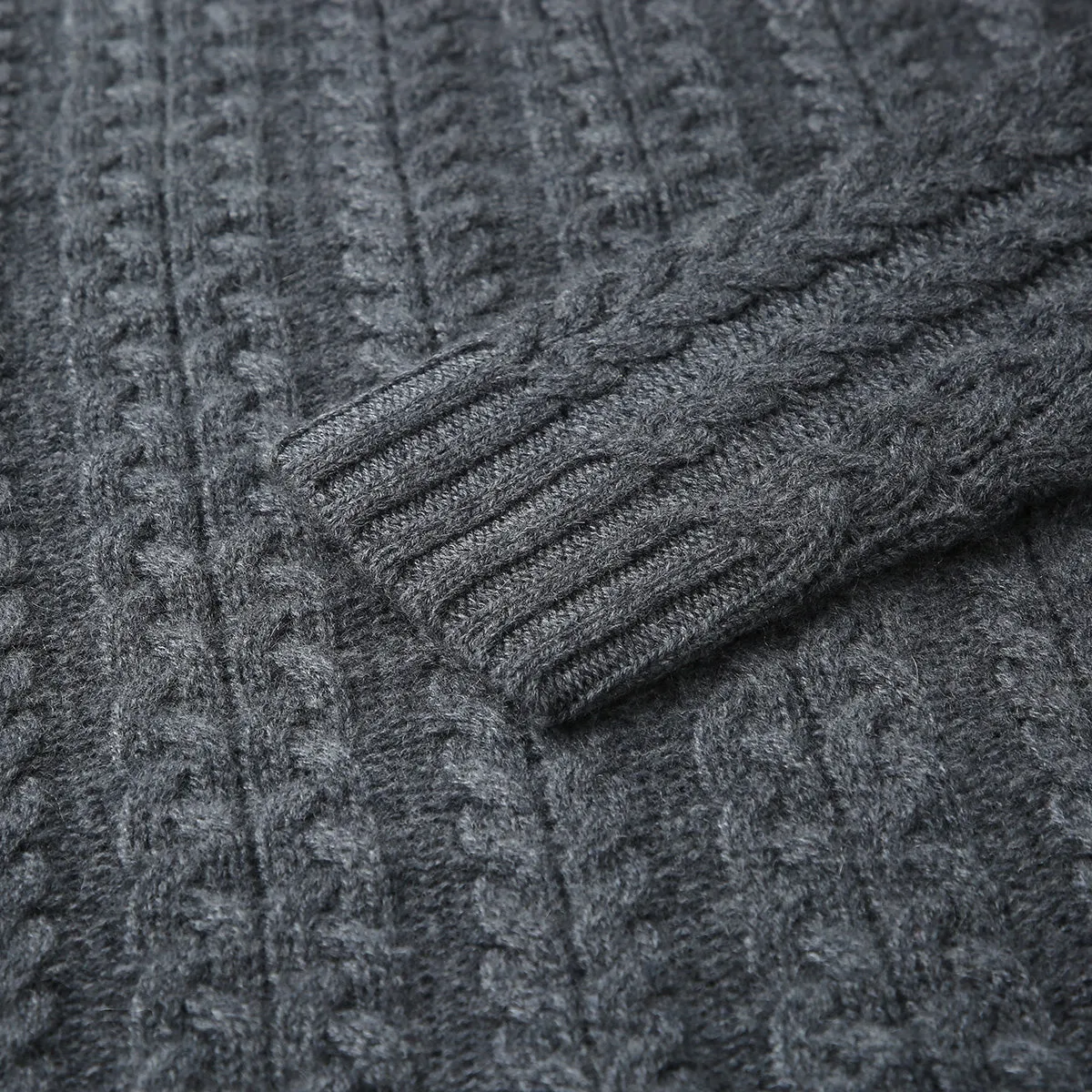 100% Cashmere Women's Chunky Cable Knit Sweater sold by COMOBOCA product image thumbnail 5