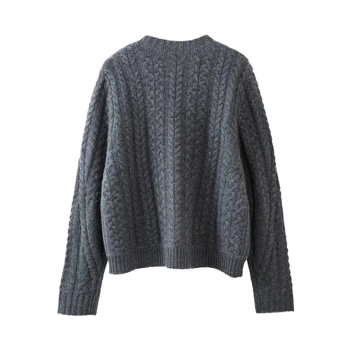 100% Cashmere Women's Chunky Cable Knit Sweater sold by COMOBOCA product image thumbnail 2