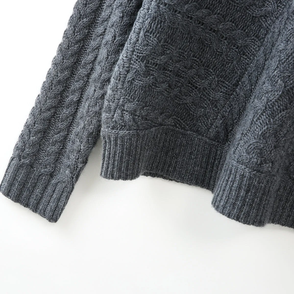 100% Cashmere Women's Chunky Cable Knit Sweater sold by COMOBOCA product image thumbnail 4