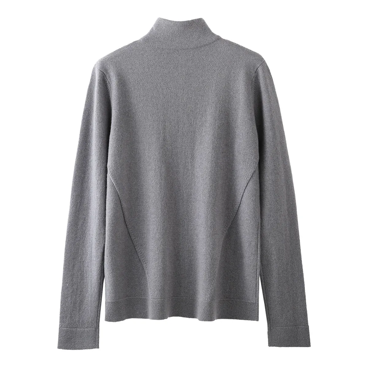 100% Cashmere Women's Half-Zip Mock Neck Pullover Sweater sold by COMOBOCA product image thumbnail 4
