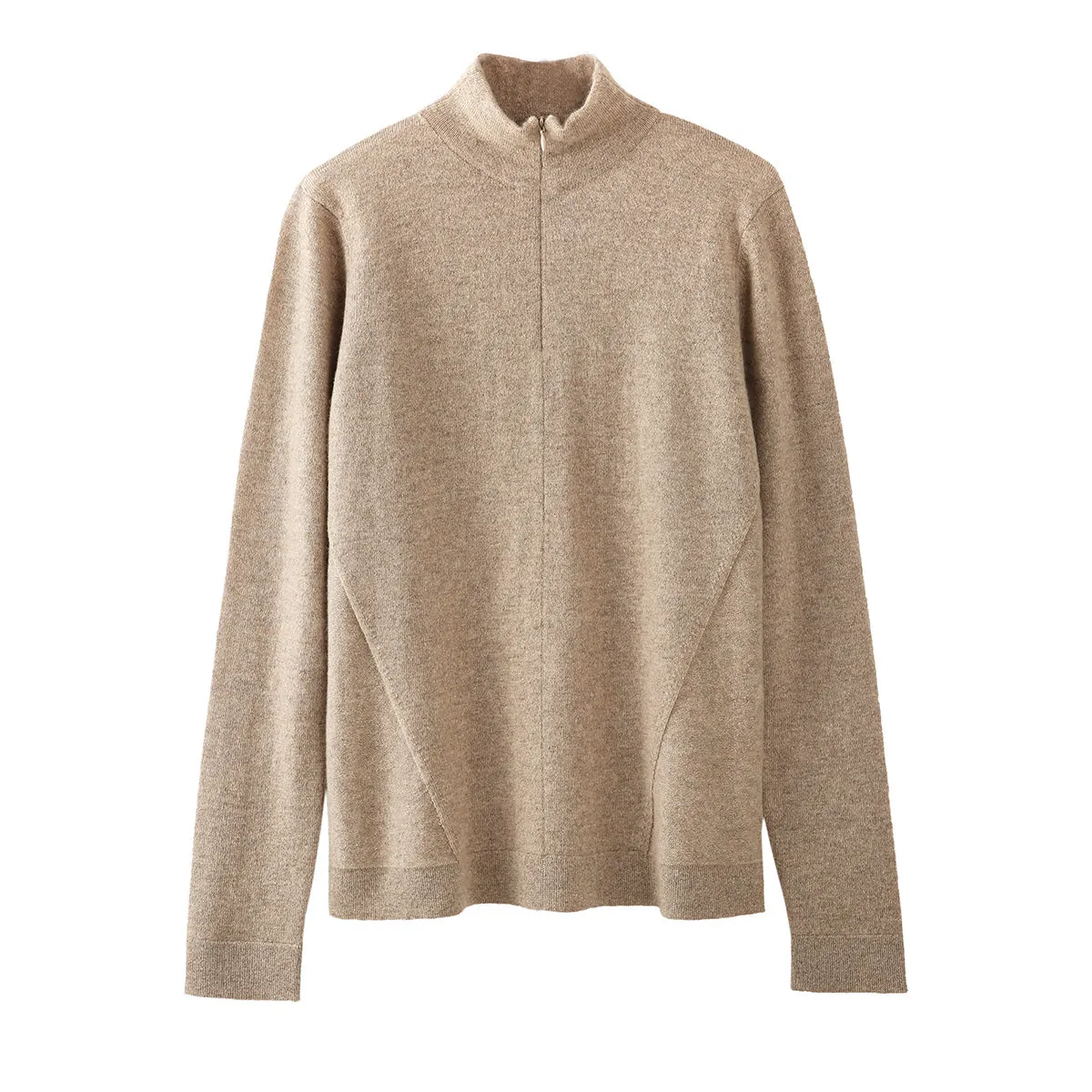 100% Cashmere Women's Half-Zip Mock Neck Pullover Sweater sold by COMOBOCA