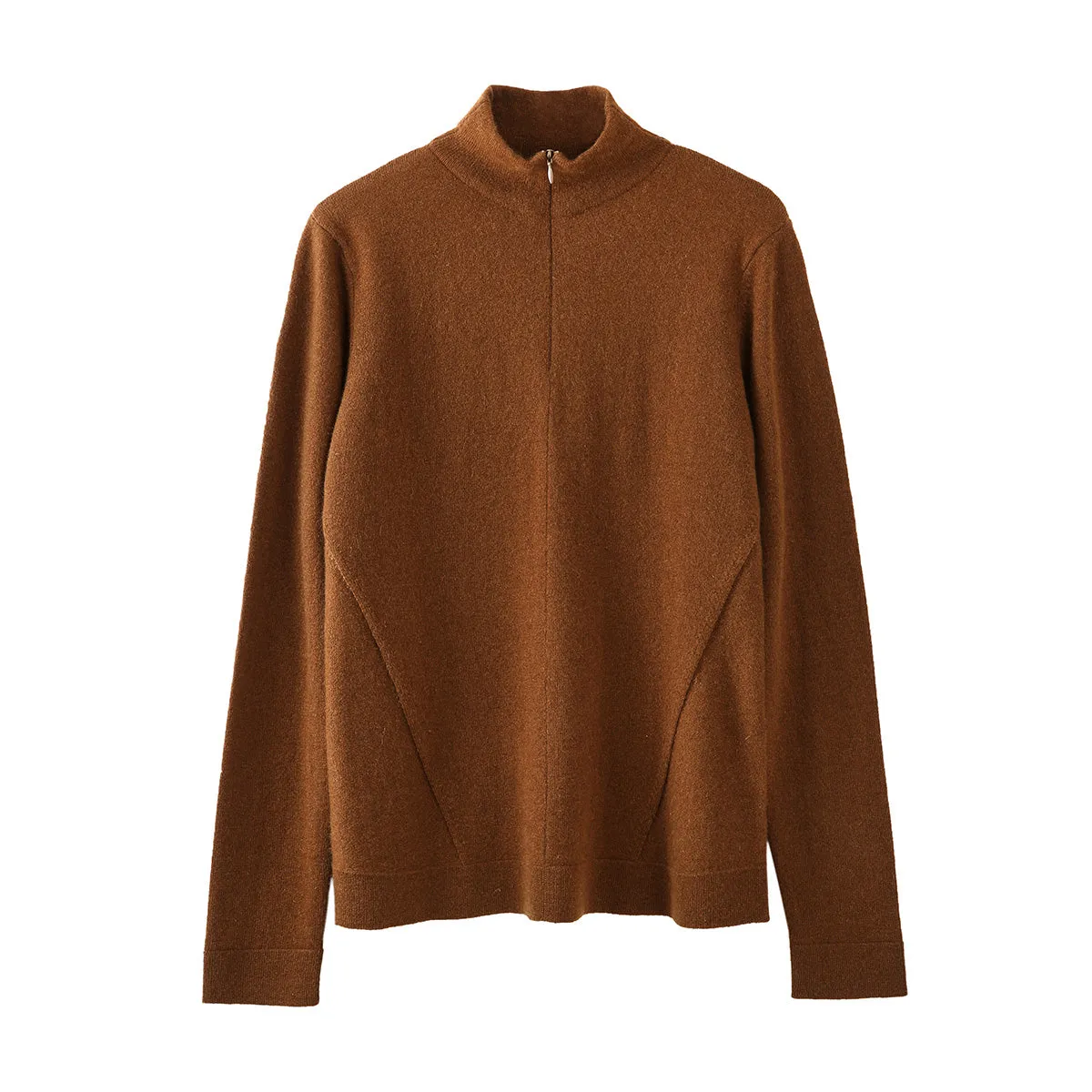 100% Cashmere Women's Half-Zip Mock Neck Pullover Sweater sold by COMOBOCA product image thumbnail 5