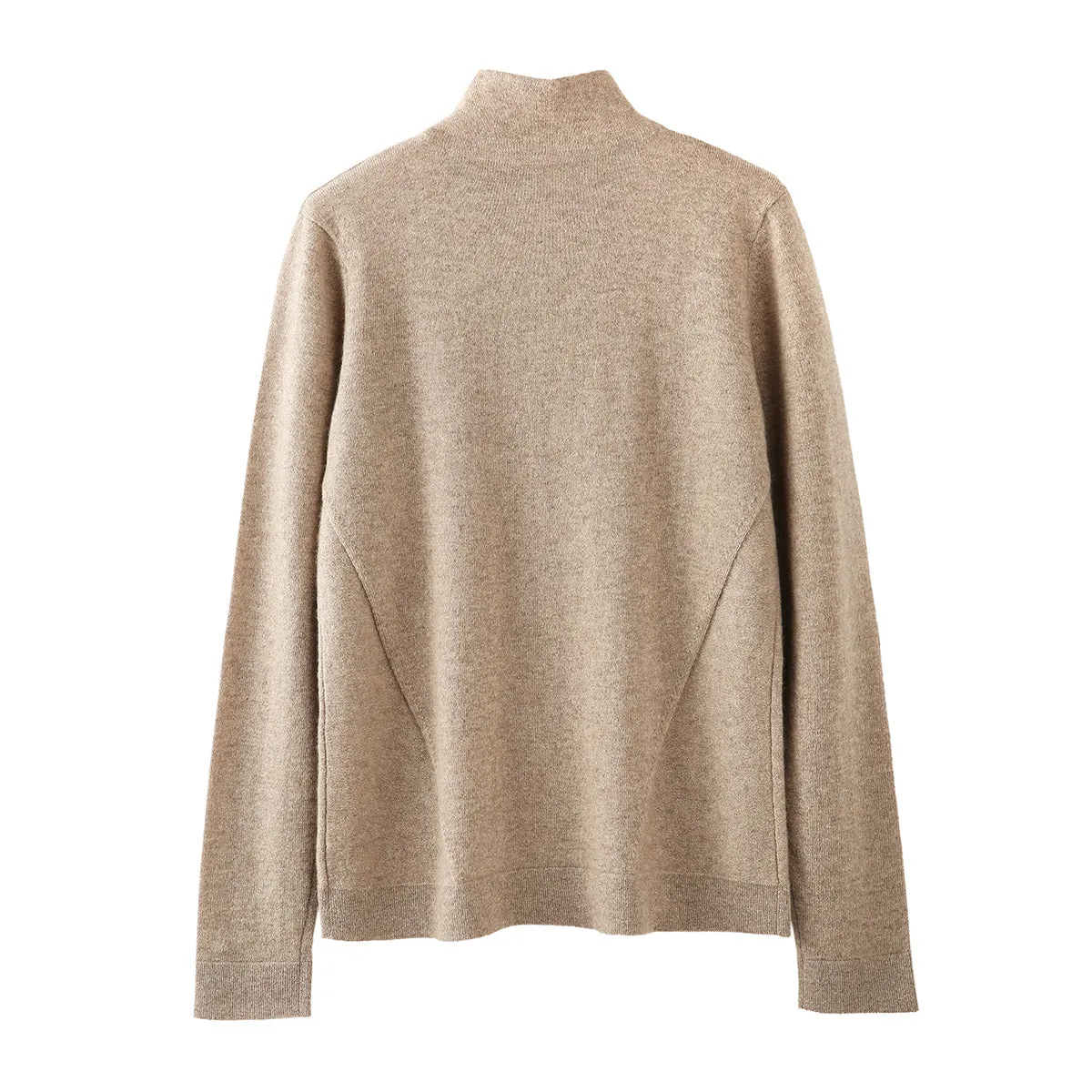 100% Cashmere Women's Half-Zip Mock Neck Pullover Sweater sold by COMOBOCA product image thumbnail 2