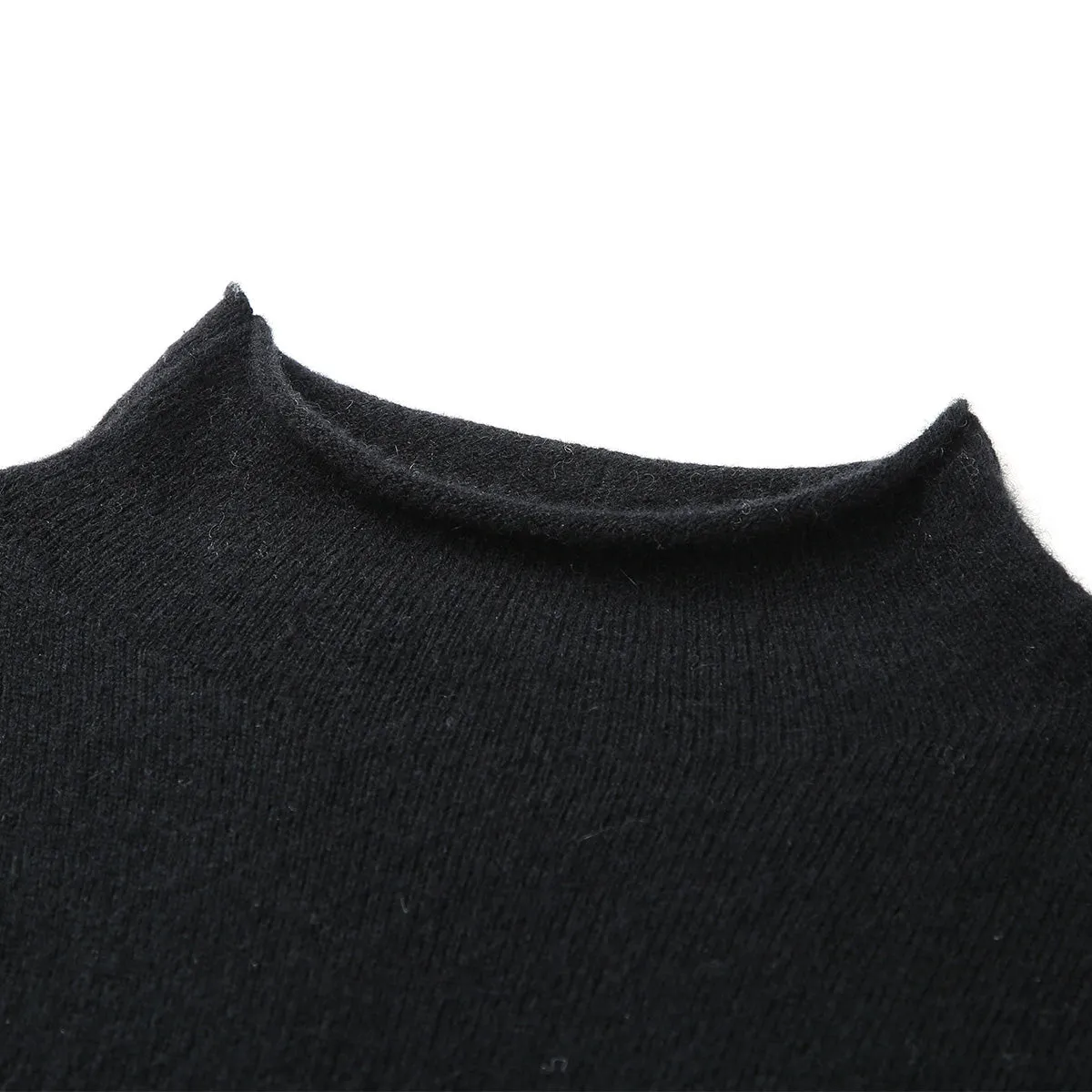 100% Cashmere Women's Mock Neck Tie-Waist Sweater sold by COMOBOCA product image thumbnail 3