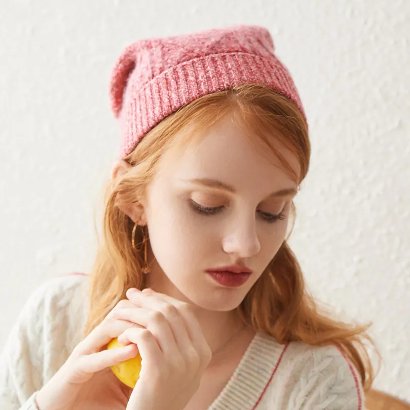 100% Cashmere Soft Knit Slouchy Beanie sold by COMOBOCA