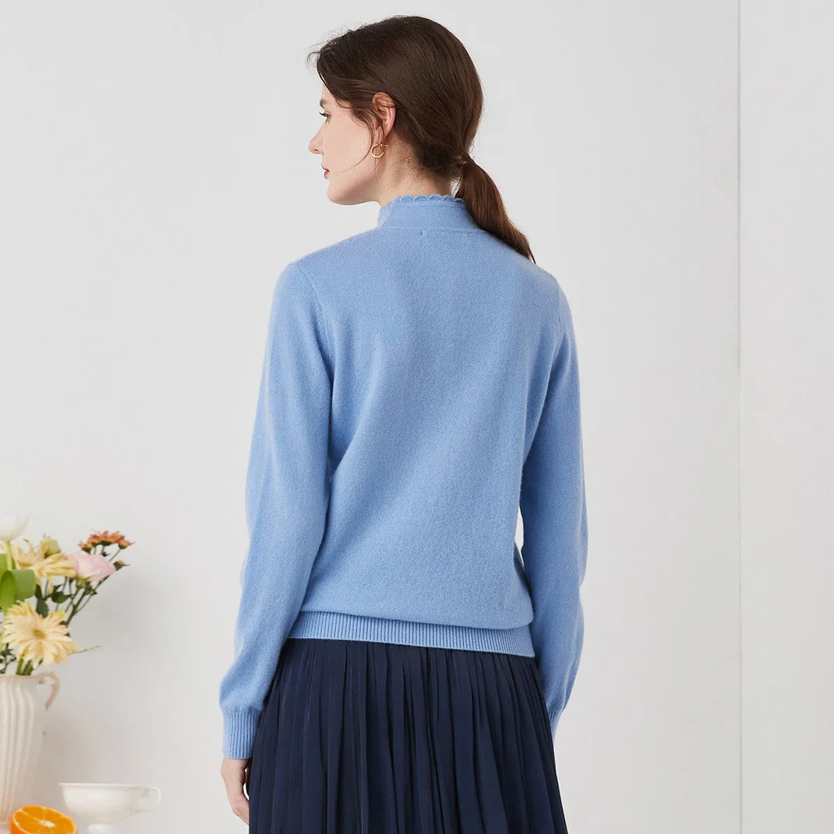 100% Cashmere Knit Sweater with Rhinestone Accents sold by COMOBOCA product image thumbnail 2