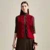 100% Cashmere Womens Intricate Embroidered Vest sold by COMOBOCA