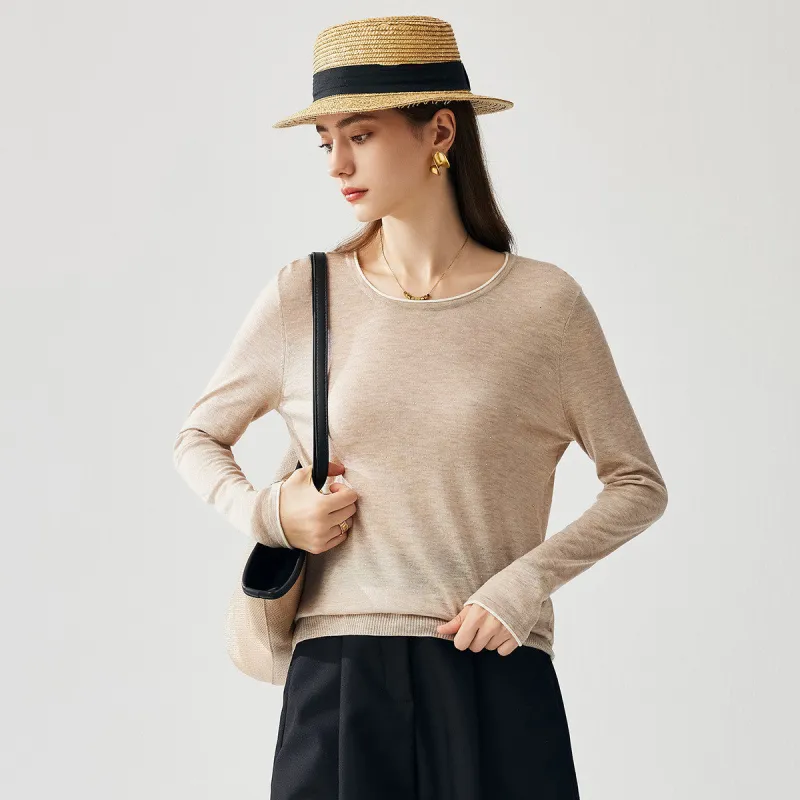 Women's Rhinestone Detail Crewneck Knit Sweater sold by COMOBOCA