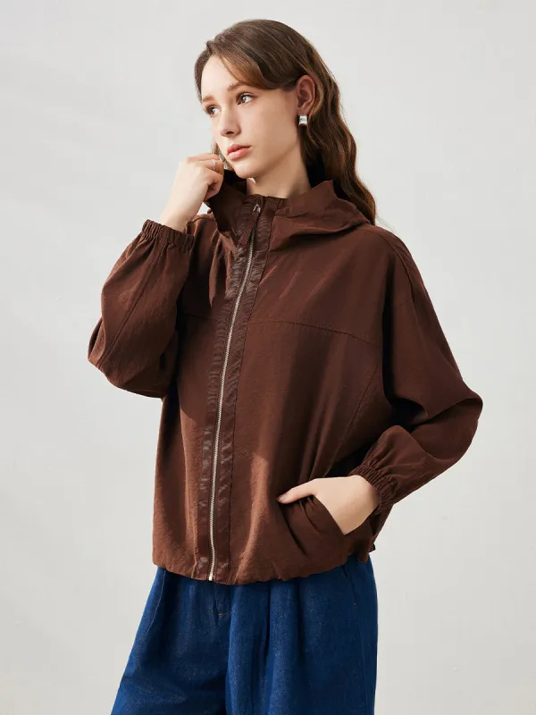 Women's Casual Zip Up Hoodie with Elastic Cuffs sold by COMOBOCA