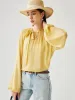 100% Mulberry Silk Women's Bow Tie Blouse sold by COMOBOCA