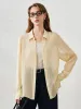 100% Mulberry Silk Women's Textured Button Silk Shirt sold by COMOBOCA