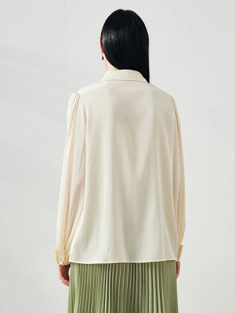 Women's Pearl Button Shirt with Pointed Collar sold by COMOBOCA product image thumbnail 5