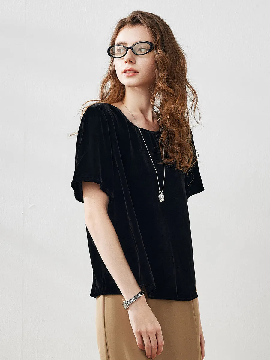 100% Mulberry Silk Women's Elegant T-Shirt sold by COMOBOCA product image thumbnail 3