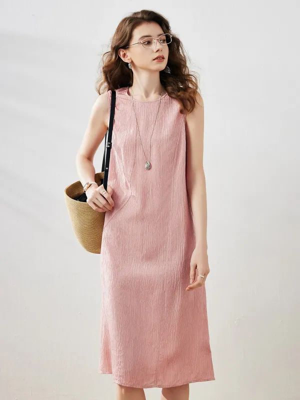 Women's Textured Sleeveless Back Hole Dress sold by COMOBOCA