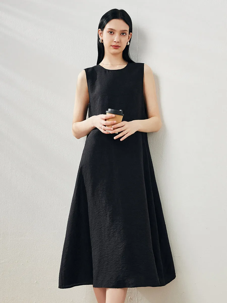 Women's Sleeveless A-line Zip Back Dress sold by COMOBOCA product image thumbnail 2