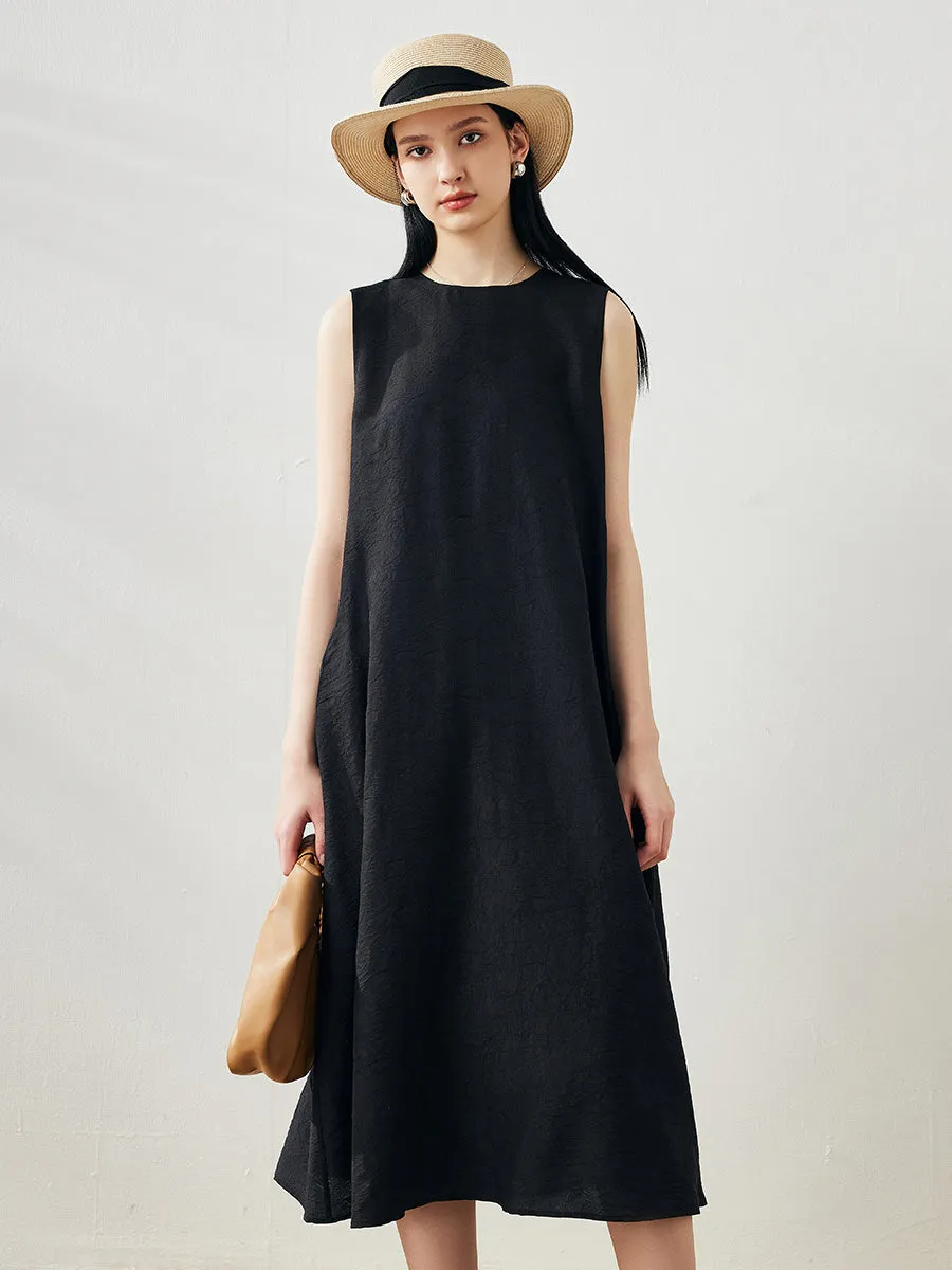 Women's Sleeveless A-line Zip Back Dress sold by COMOBOCA