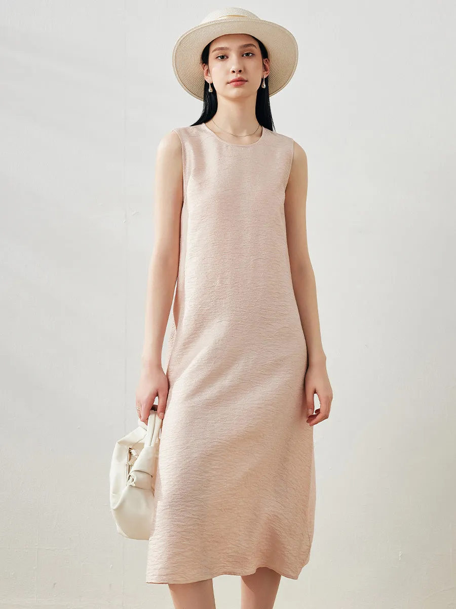 Women's Sleeveless A-line Zip Back Dress sold by COMOBOCA product image thumbnail 5