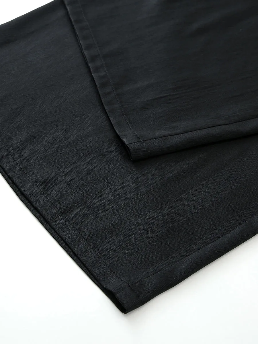 Women's Pleated Wide Leg Elastic Waistband Pants sold by COMOBOCA product image thumbnail 5