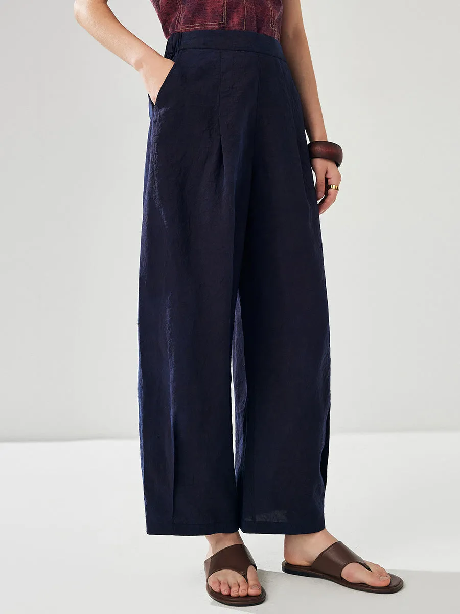 100% Mulberry Silk Women's Reversible High Waist Pants sold by COMOBOCA product image thumbnail 3