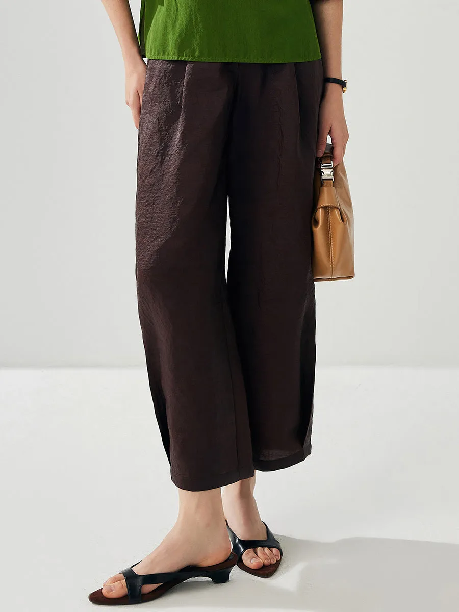 100% Mulberry Silk Women's Wide Leg Pocket Silk Pants sold by COMOBOCA