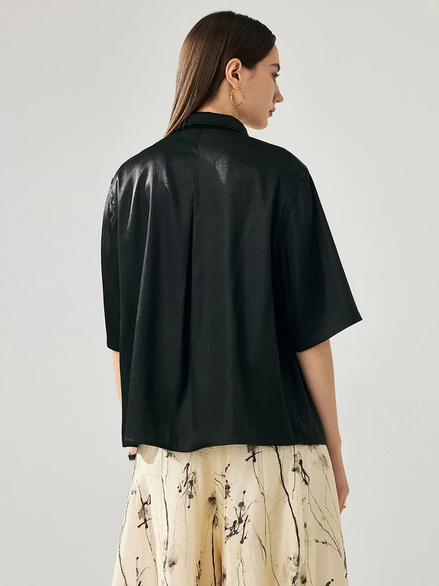 Women's Short Sleeves Button Down Pocket Shirt sold by COMOBOCA product image thumbnail 4