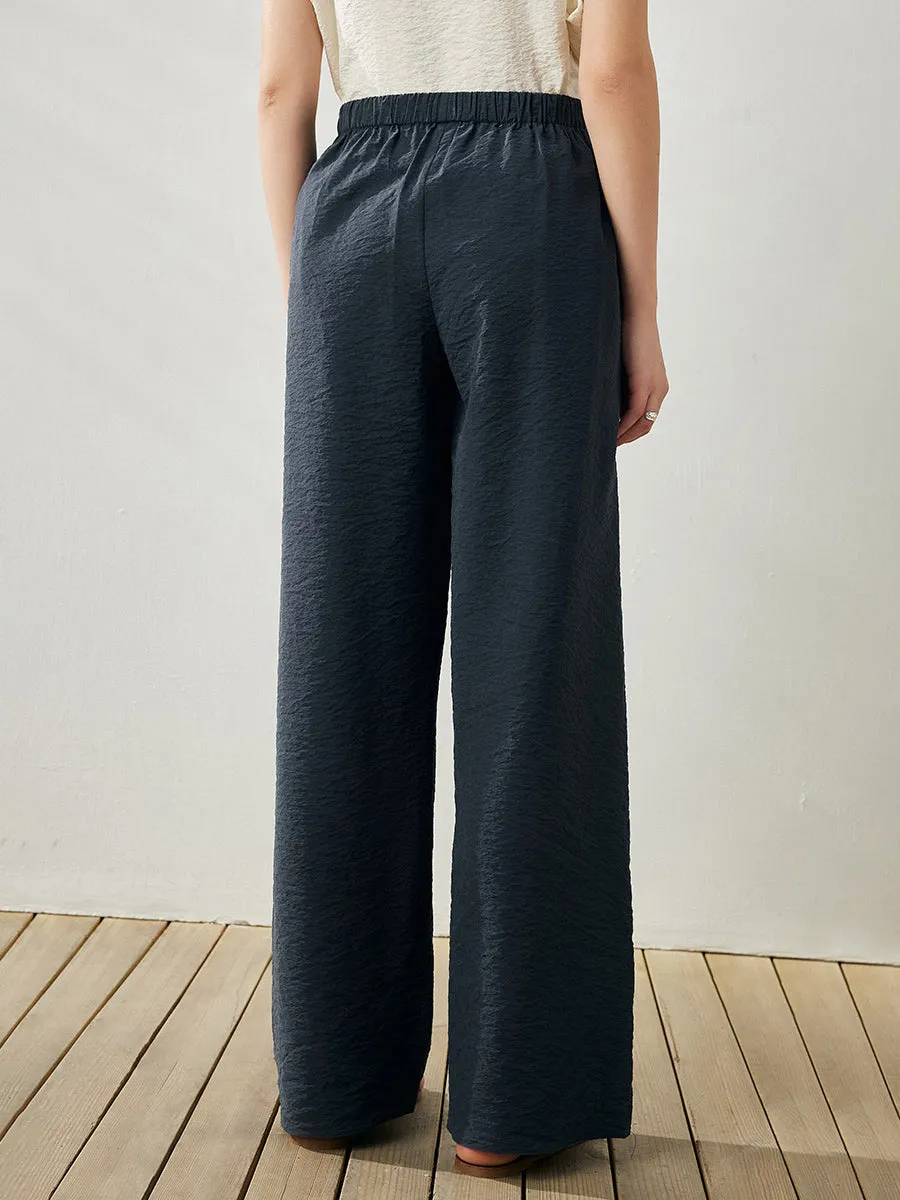 Women's Wide Leg Drawstring Pocket Pants sold by COMOBOCA product image thumbnail 2