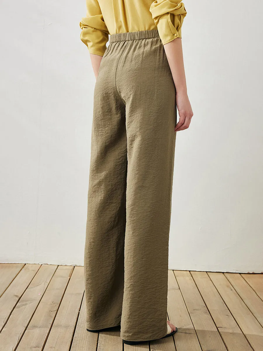 Women's Wide Leg Drawstring Pocket Pants sold by COMOBOCA product image thumbnail 5