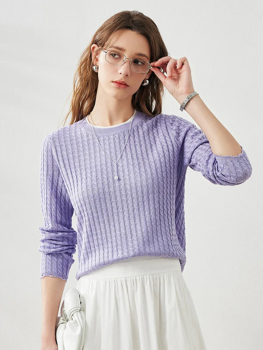 Women's Cable Knit Ribbed Sweater sold by COMOBOCA