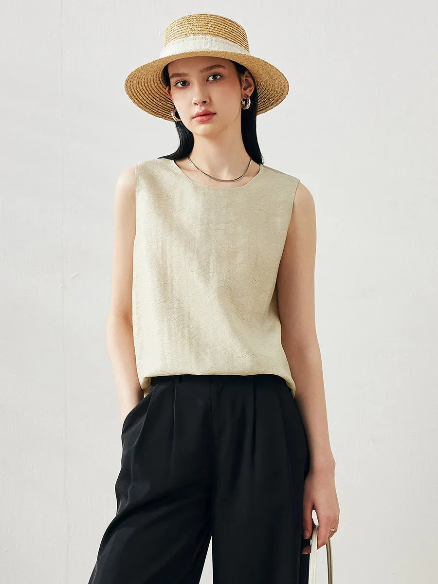 Women's Textured Back Keyhole Tank Top sold by COMOBOCA product image thumbnail 5