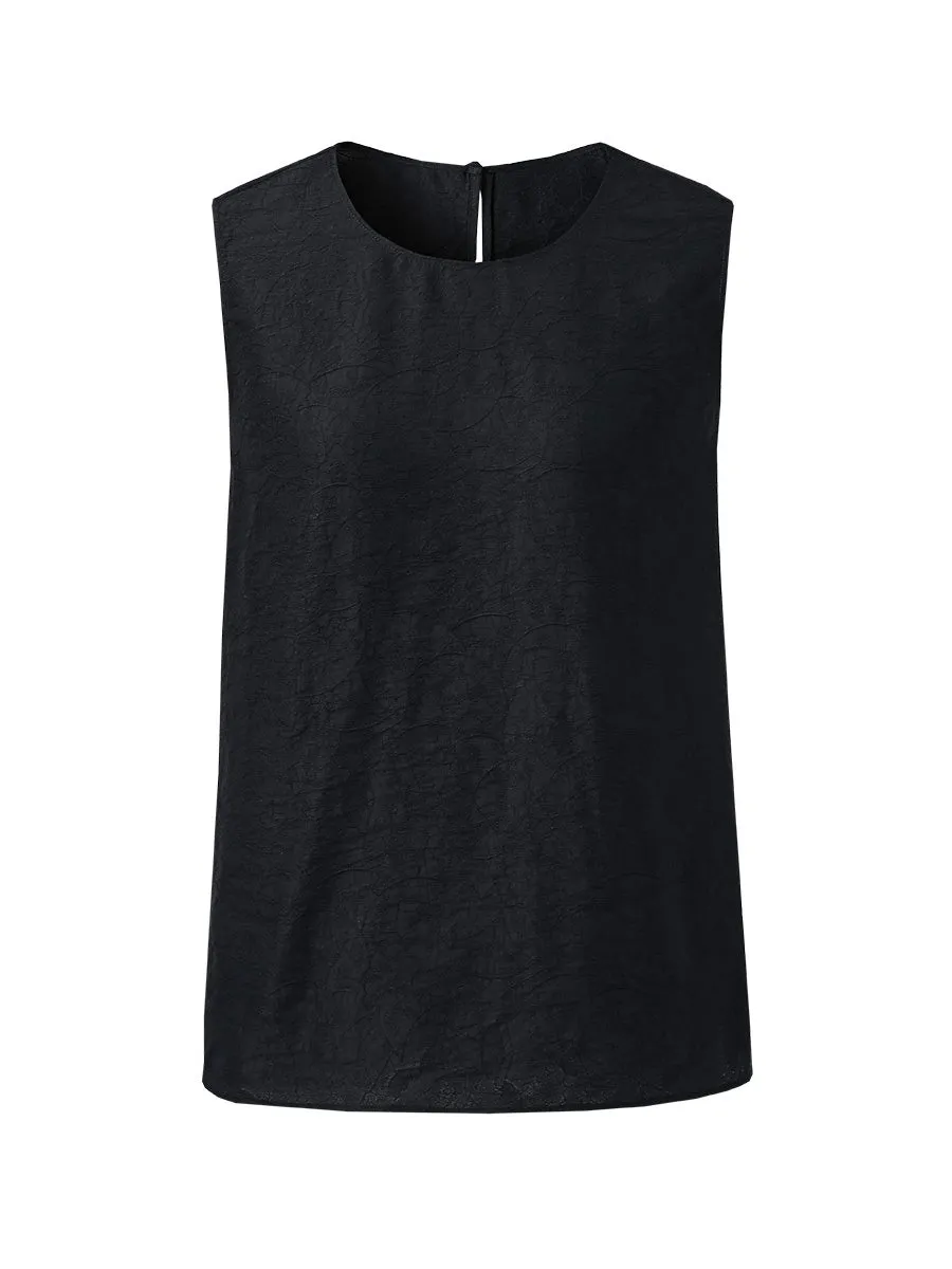 Women's Textured Back Keyhole Tank Top sold by COMOBOCA product image thumbnail 3