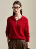 100% Cashmere Women's Zip-Up Ribbed Hoodie sold by COMOBOCA