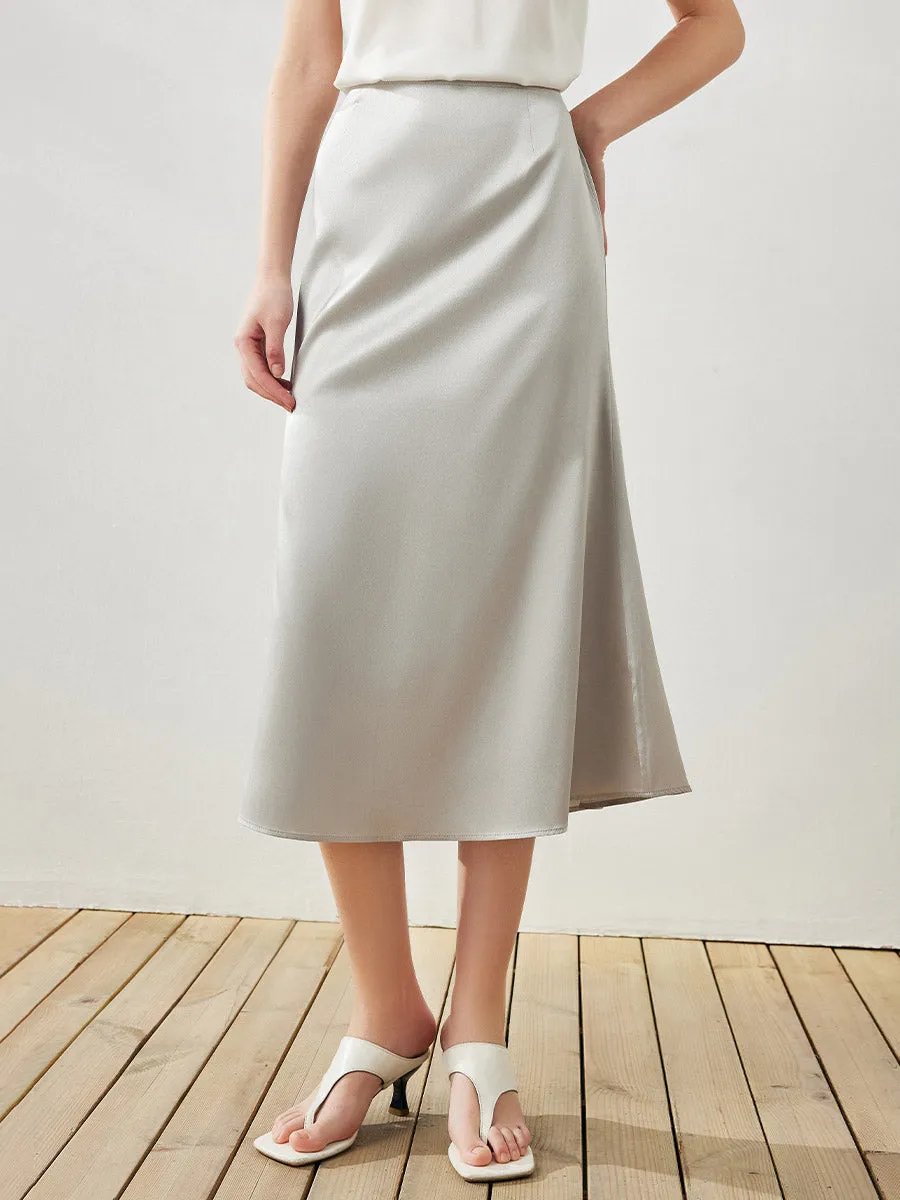 Women's Elastic Waistband Chic Midi Skirt sold by COMOBOCA product image thumbnail 3