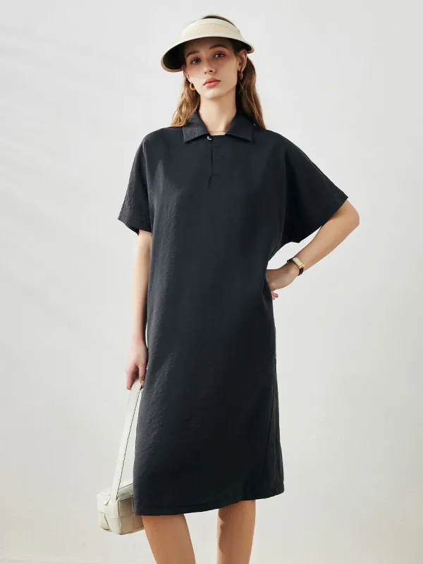 Women's Button Up Polo Collar Shirt Dress sold by COMOBOCA
