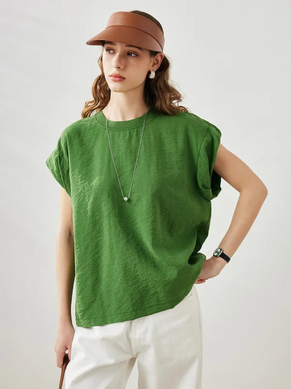 Women's Oversized Rolled Sleeve T-Shirt sold by COMOBOCA