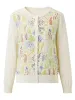 Women's Floral Ribbed Button-Up Cardigan sold by COMOBOCA