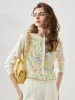 Women's Floral Ribbed Button-Up Cardigan sold by COMOBOCA