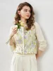 Women's Floral Ribbed Button-Up Cardigan sold by COMOBOCA