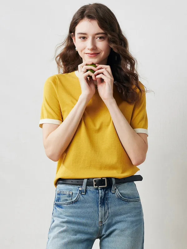 Women's Retro Ringer Cotton Silk T-Shirt sold by COMOBOCA