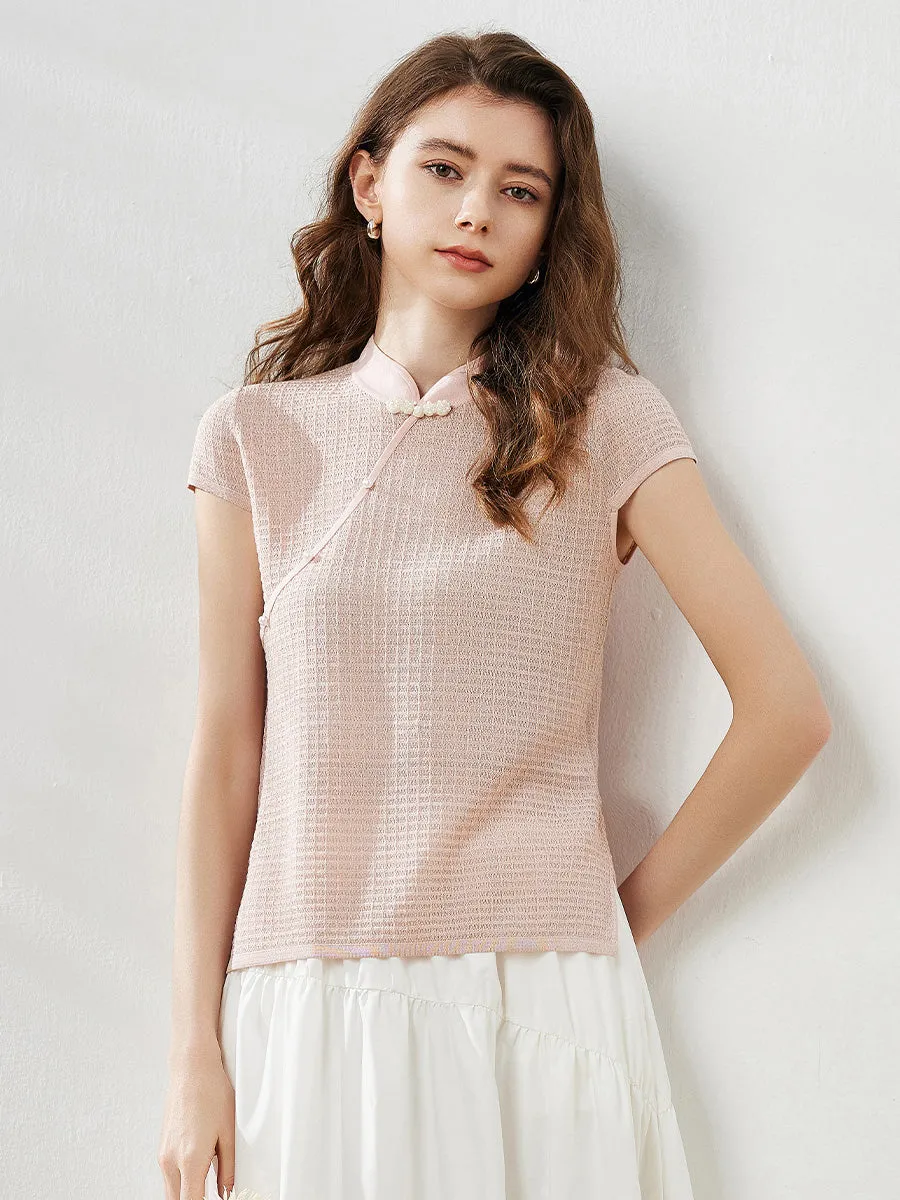 Women's Textured Pearl Accents Blouse sold by COMOBOCA product image thumbnail 2