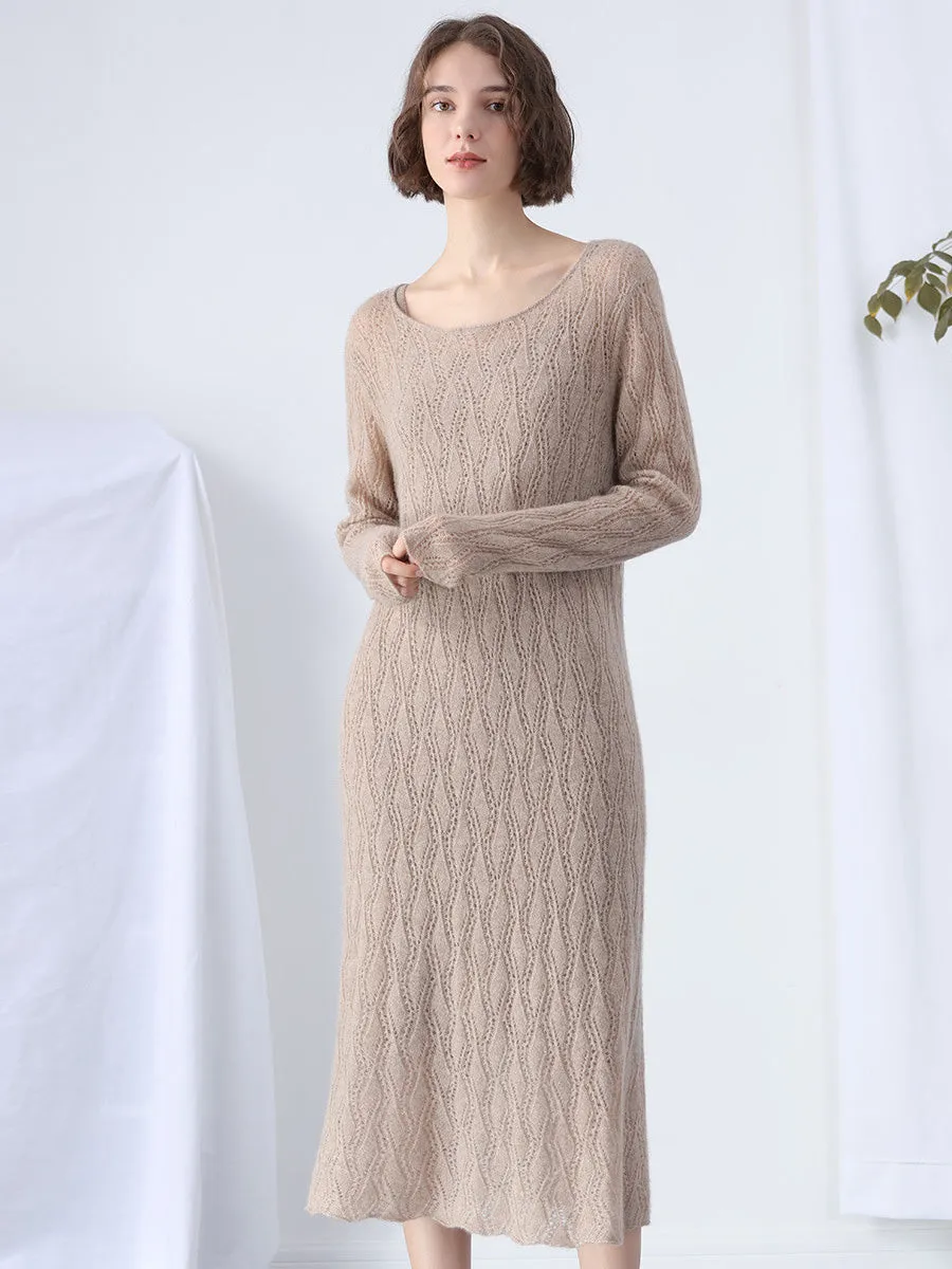100% Cashmere Women's Cable Knit Sweater Dress sold by COMOBOCA