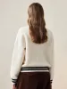 100% Wool Women's Striped Ribbing Jacket sold by COMOBOCA