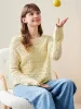 100% Wool Women's Lace Ribbed Knit Sweater sold by COMOBOCA