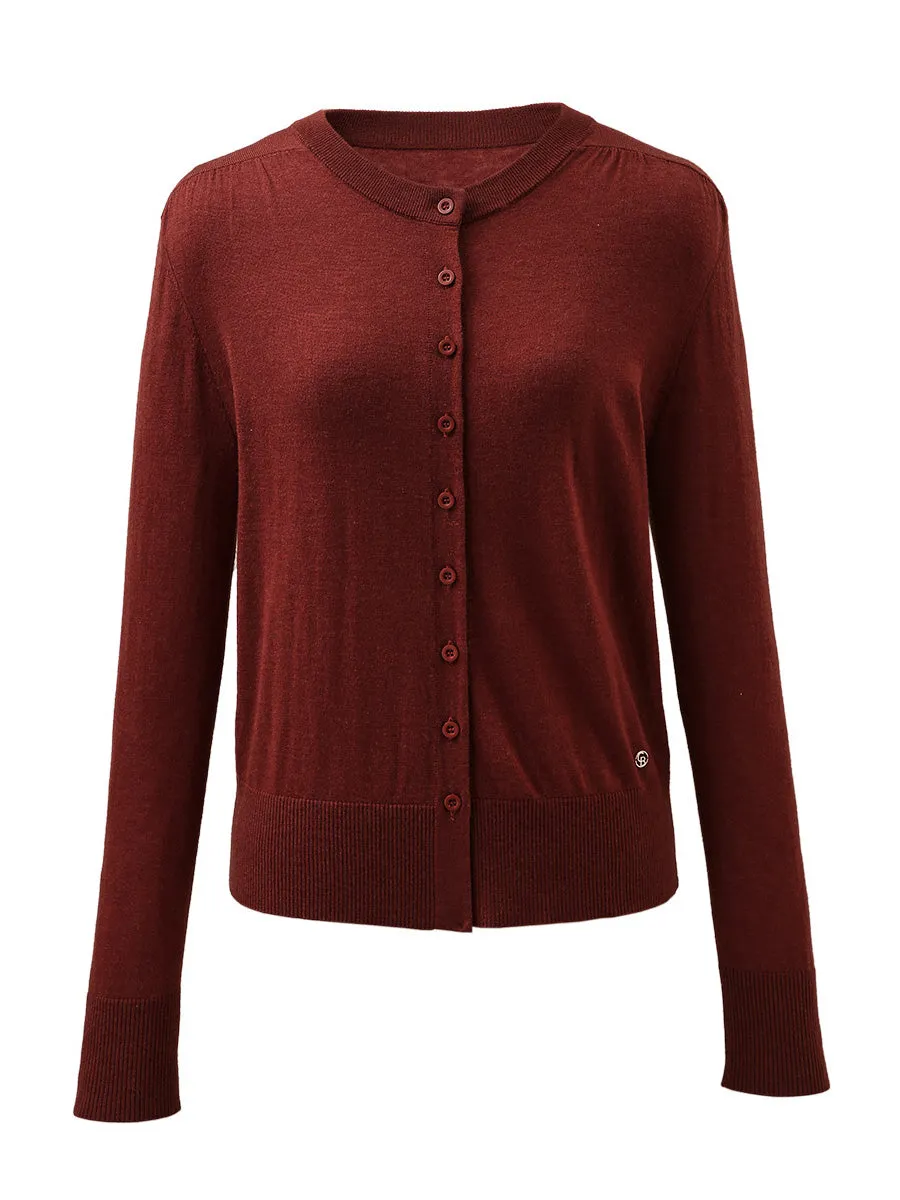 Women's Classic Ribbed Button Up Cardigan sold by COMOBOCA product image thumbnail 5