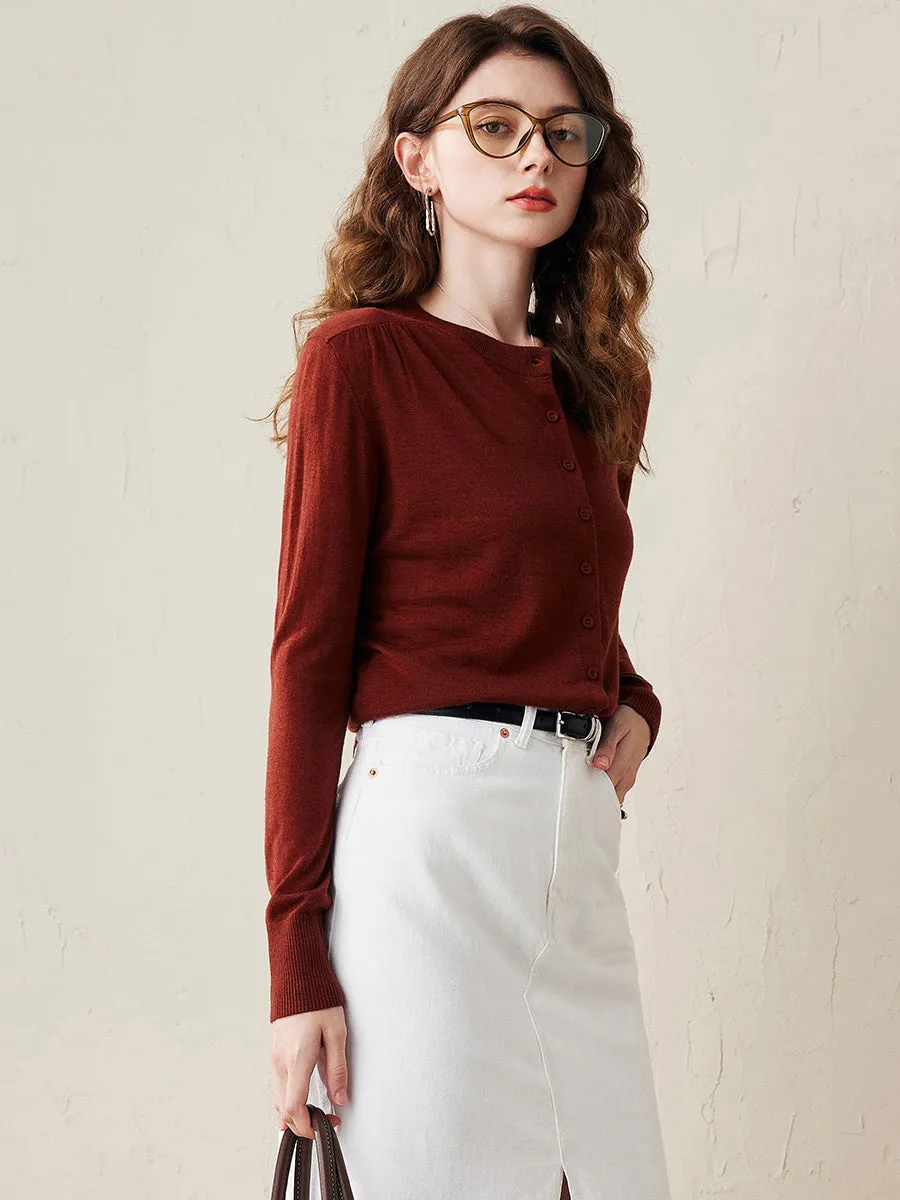 Women's Classic Ribbed Button Up Cardigan sold by COMOBOCA product image thumbnail 4