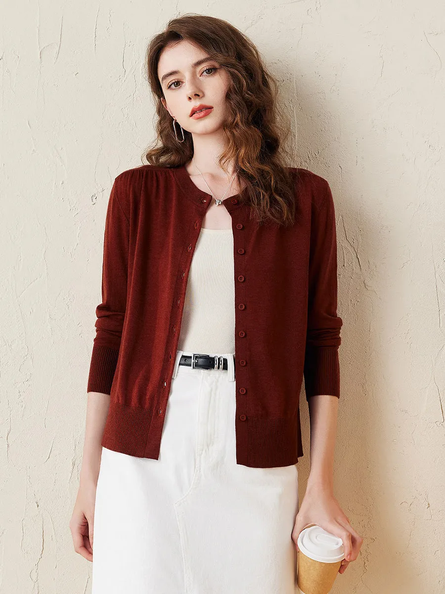 Women's Classic Ribbed Button Up Cardigan sold by COMOBOCA product image thumbnail 2