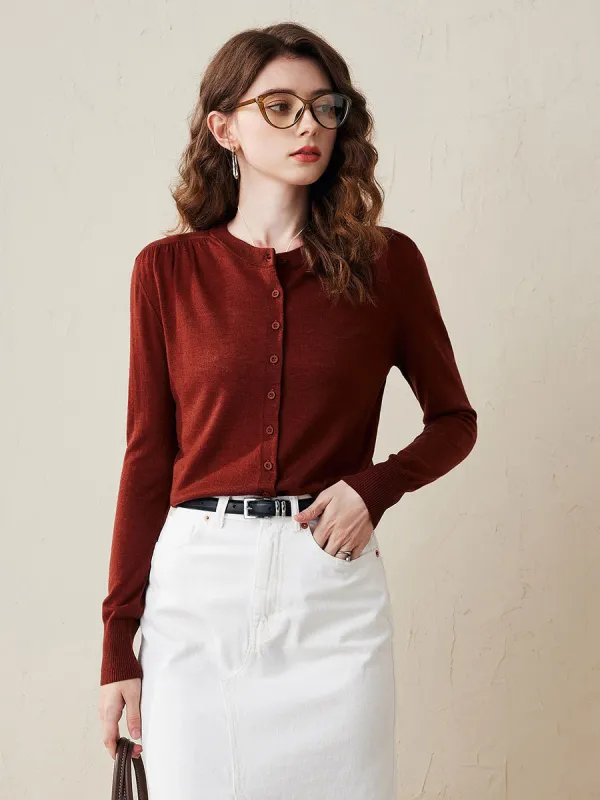 Women's Classic Ribbed Button Up Cardigan sold by COMOBOCA