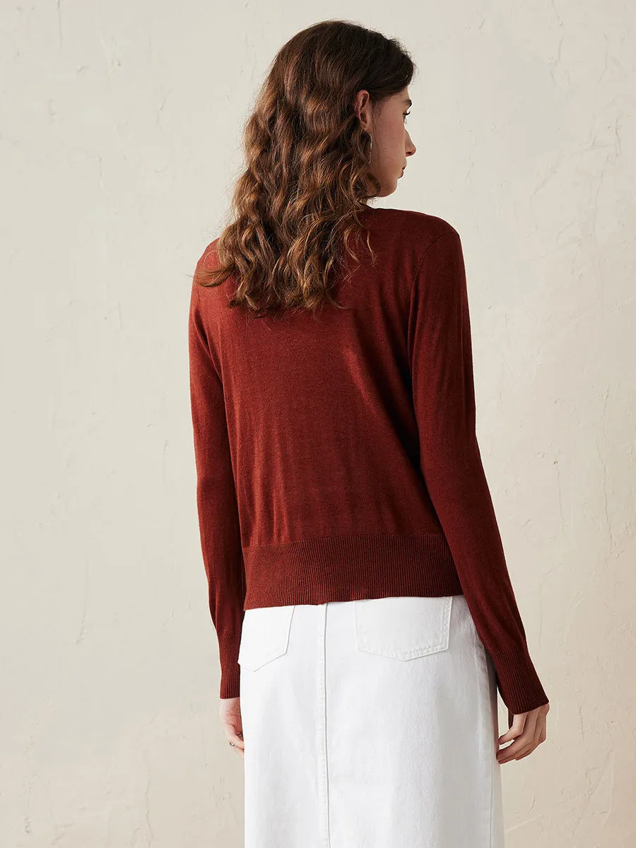 Women's Classic Ribbed Button Up Cardigan sold by COMOBOCA product image thumbnail 3